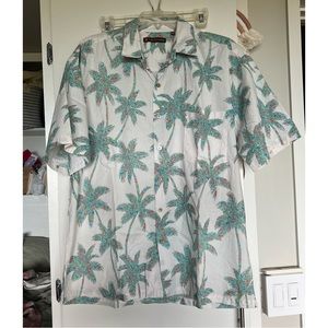 Tori Richard palm tree collared shirt